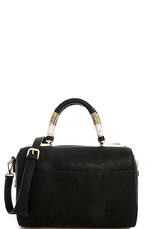 Cute Stylish Moroccan Top Handle Boston Bag With Long Strap - Absolute Fashion 2020