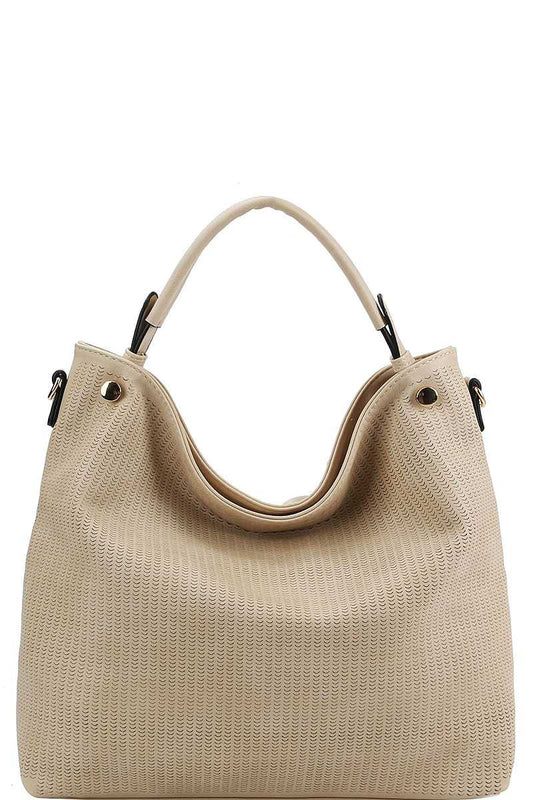 Stylish Modern Mesh Front Hobo Bag With Long Strap - Absolute Fashion 2020