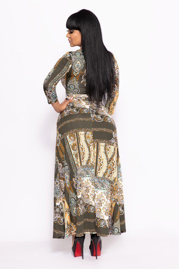 Elegant Maxi Dress With A Waist Tie - Absolute Fashion 2020