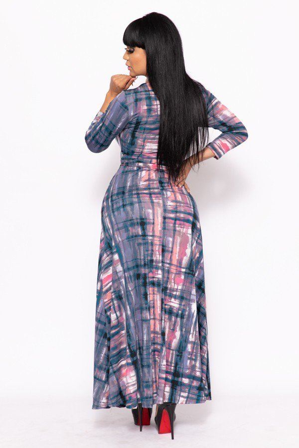 Elegant Maxi Dress With A Waist Tie - Absolute Fashion 2020