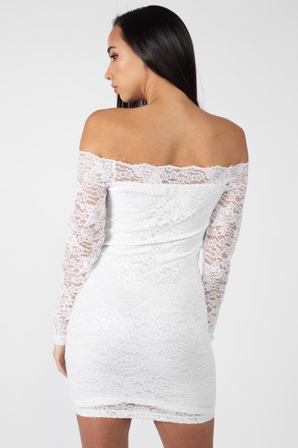 Floral Lace Off Shoulder Dress - Absolute Fashion 2020