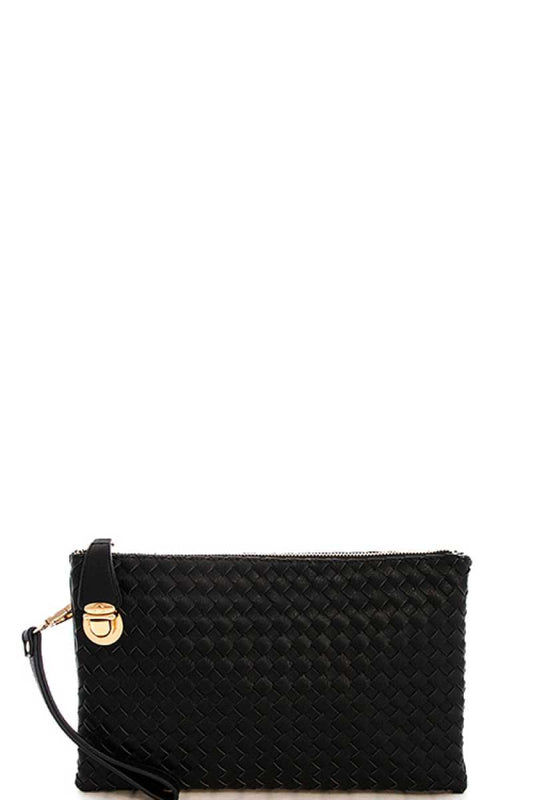 Fashion Cute Trendy Woven Clutch Crossbody Bag With Two Straps - Absolute Fashion 2020