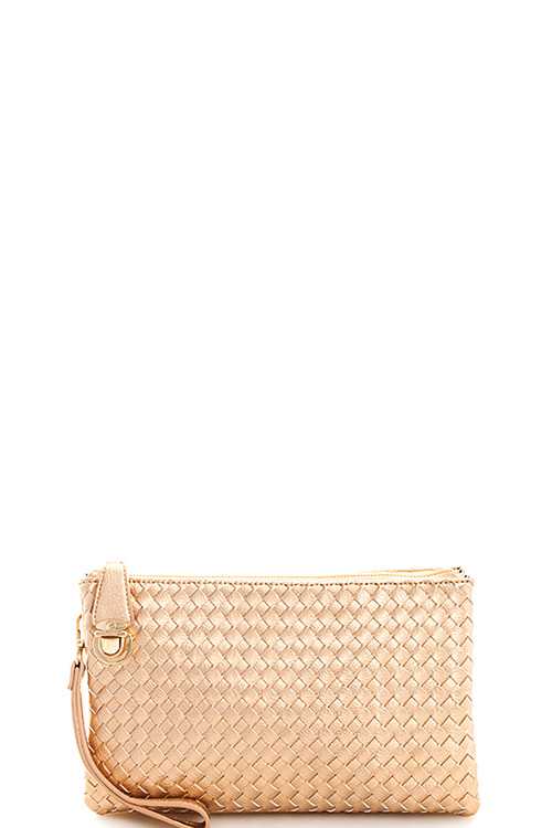Fashion Cute Trendy Woven Clutch Crossbody Bag With Two Straps - Absolute Fashion 2020