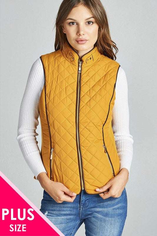 Faux Shearling Lined Quilted Padding Vest - Absolute Fashion 2020