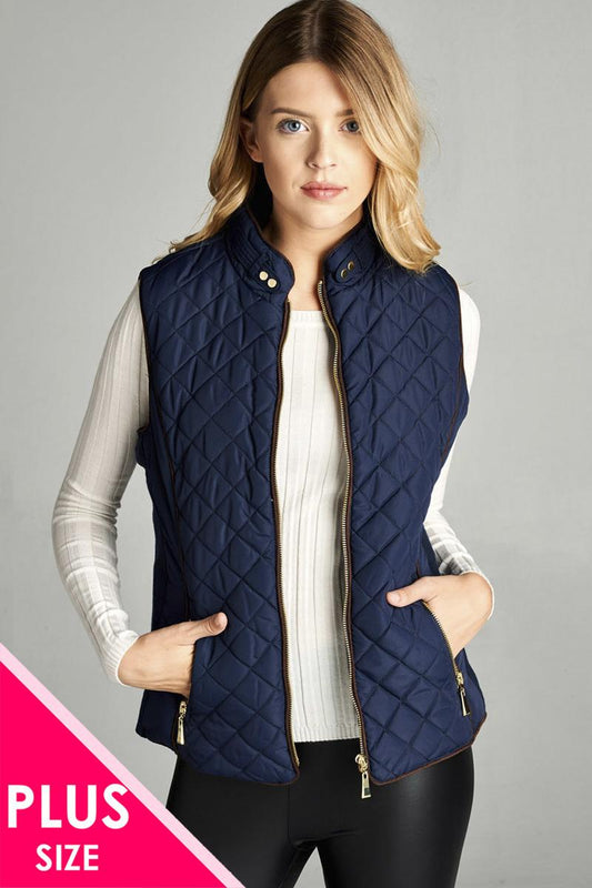 Faux Shearling Lined Quilted Padding Vest - Absolute Fashion 2020