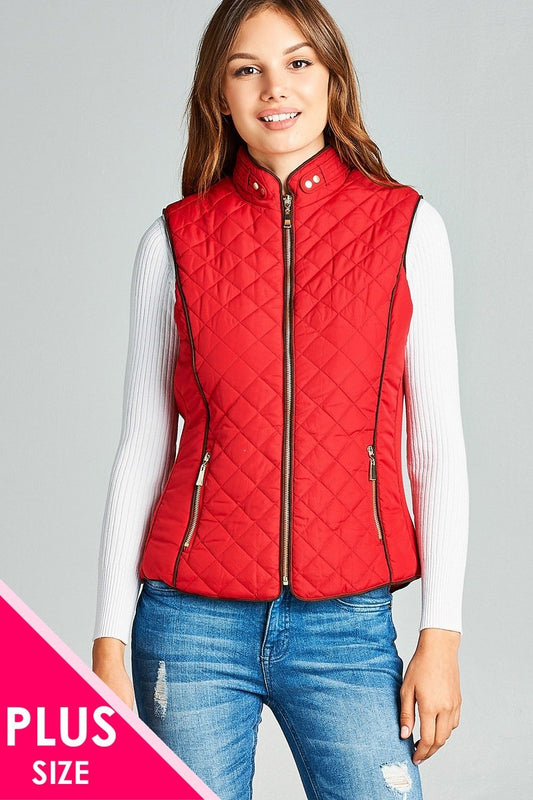 Faux Shearling Lined Quilted Padding Vest - Absolute Fashion 2020