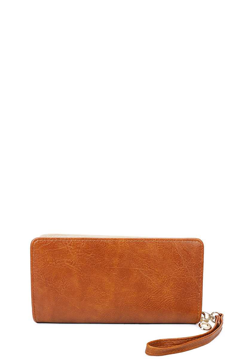 Designer Fashion Solid Color Wallet With Hand Strap - Absolute Fashion 2020
