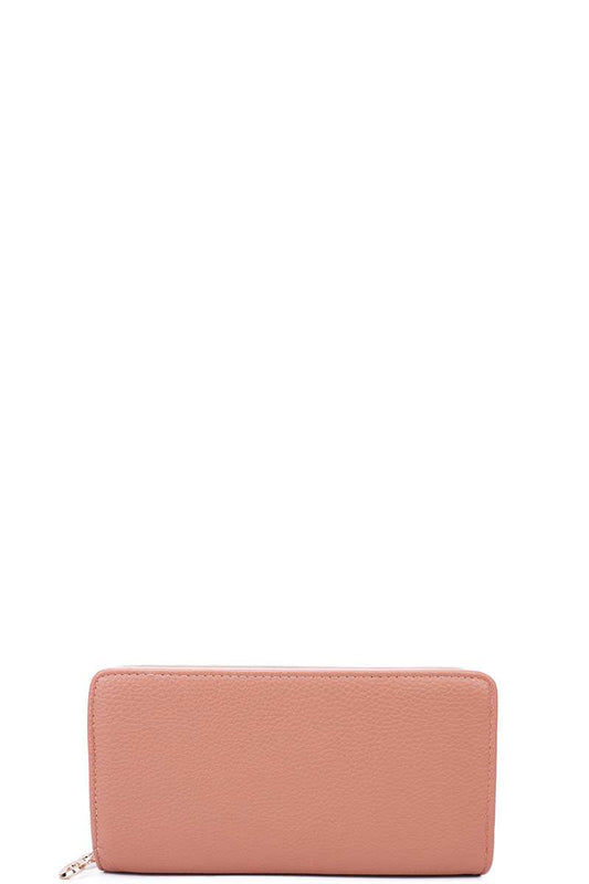 Fashion Solid Color Double Side Long Wallet With Hand Strap - Absolute Fashion 2020