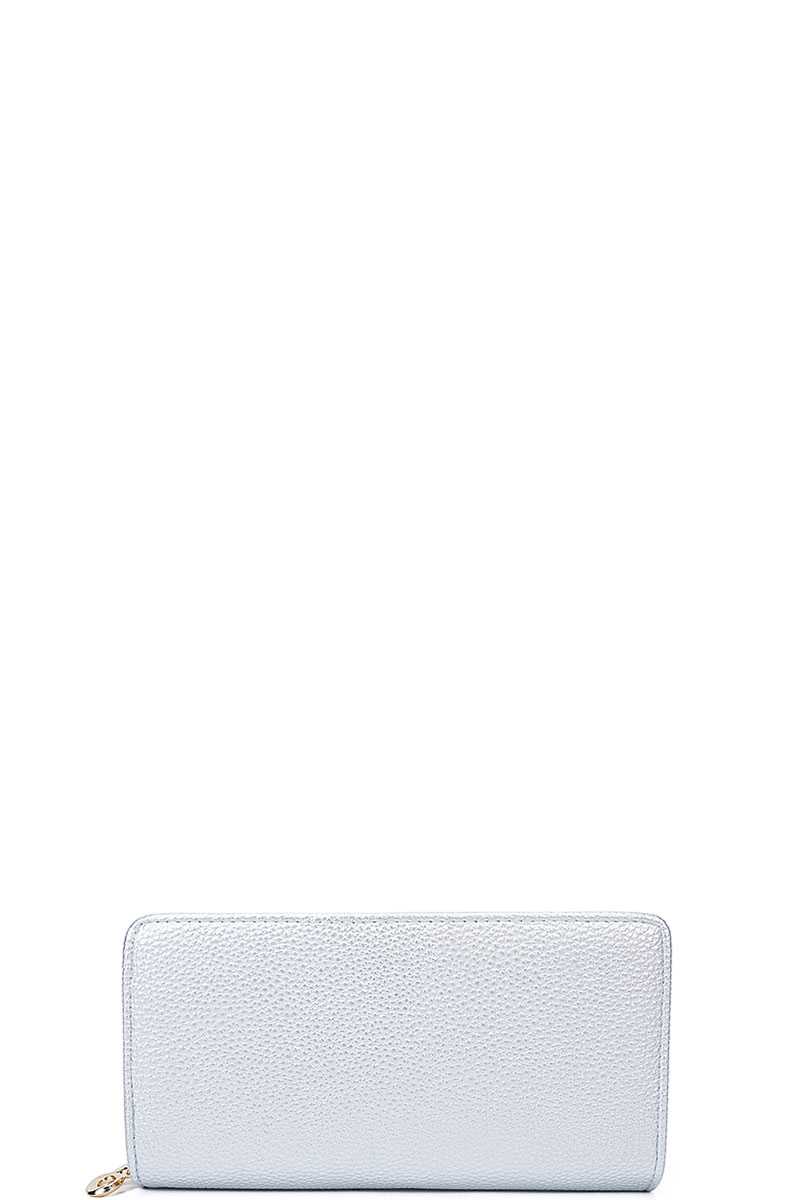 Fashion Solid Color Double Side Long Wallet With Hand Strap - Absolute Fashion 2020