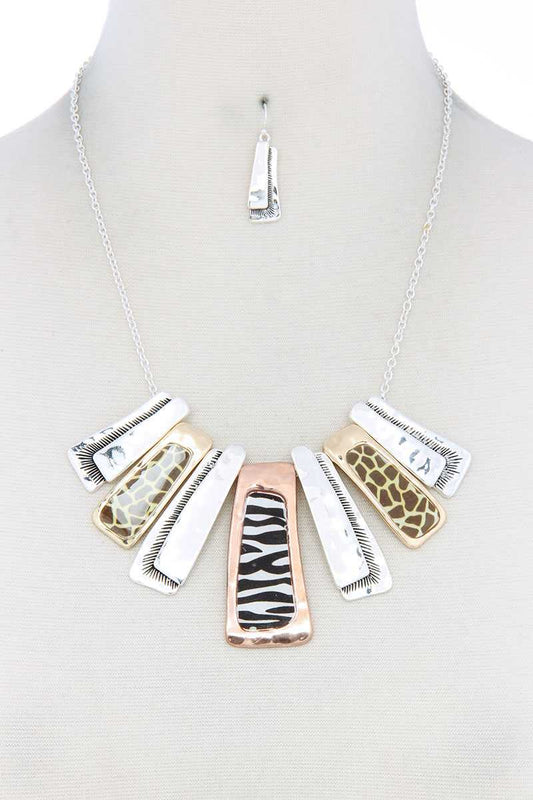 Animal Pattern Rectangular Necklace - Absolute Fashion 2020
