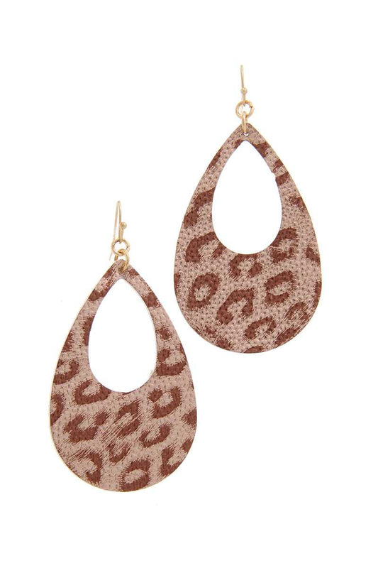 Animal Print Teardrop Shape Earring - Absolute Fashion 2020