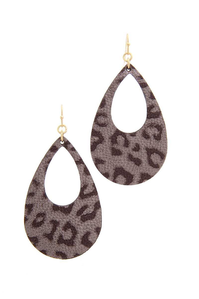 Animal Print Teardrop Shape Earring - Absolute Fashion 2020