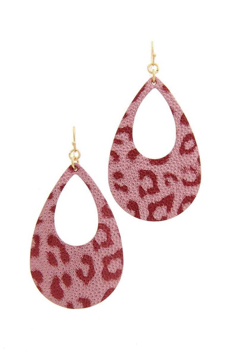 Animal Print Teardrop Shape Earring - Absolute Fashion 2020