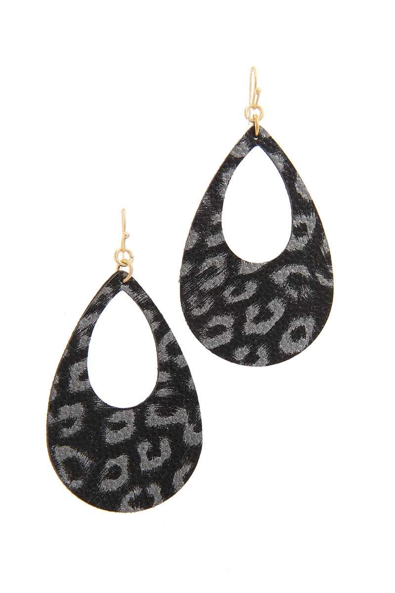 Animal Print Teardrop Shape Earring - Absolute Fashion 2020