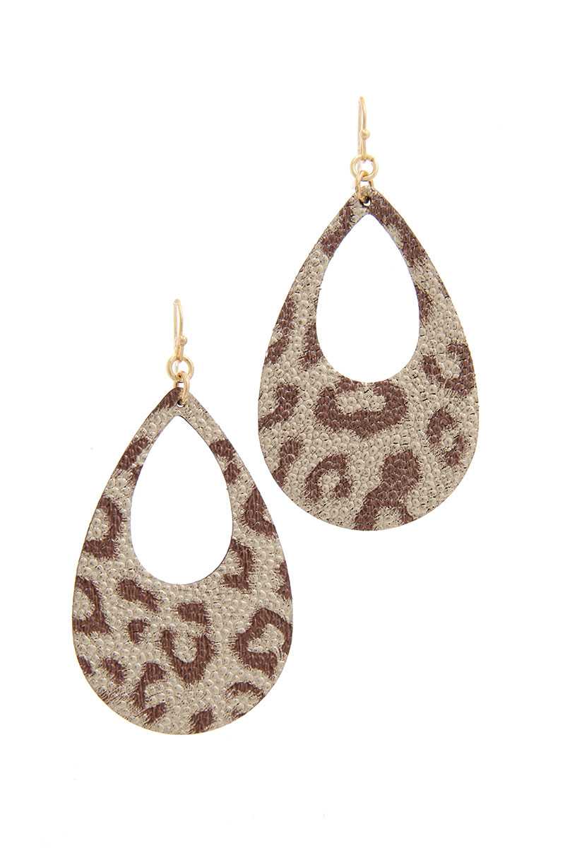 Animal Print Teardrop Shape Earring - Absolute Fashion 2020