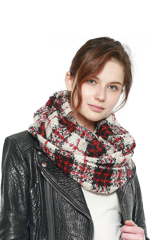 Soft Plaid Infinity Scarf - Absolute Fashion 2020