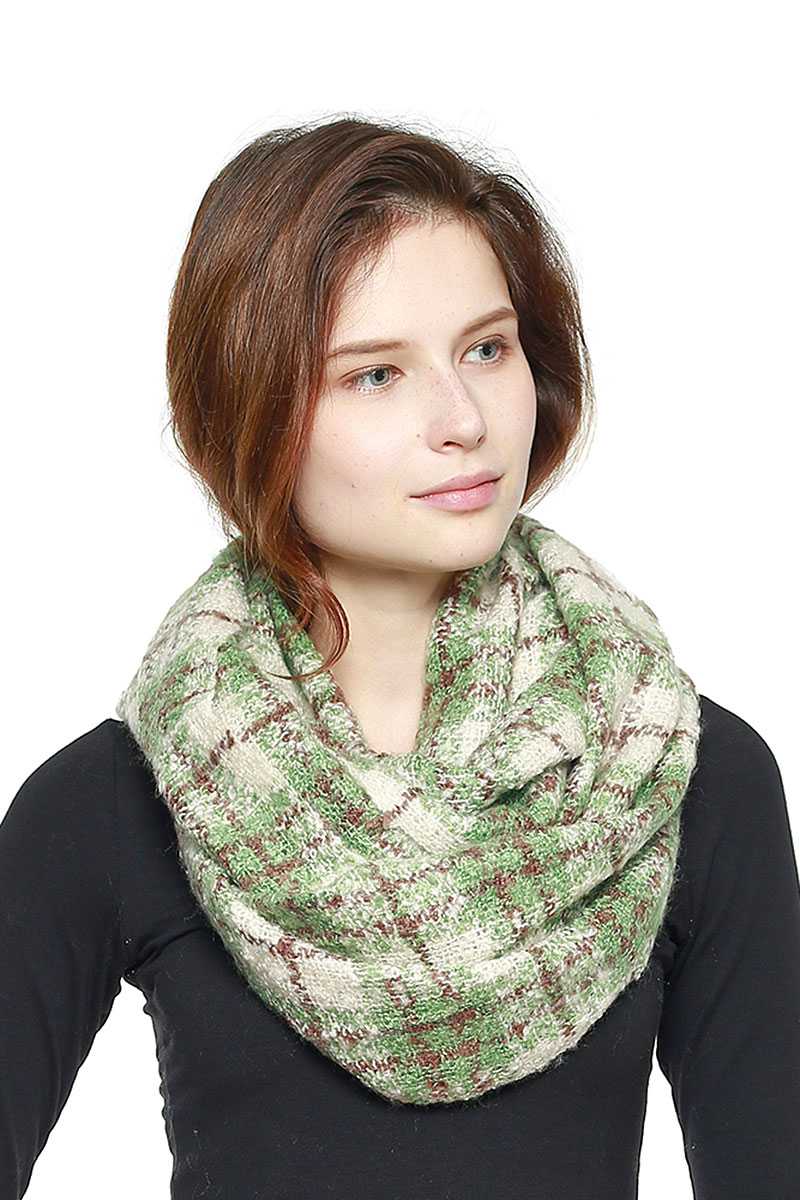 Soft Plaid Infinity Scarf - Absolute Fashion 2020