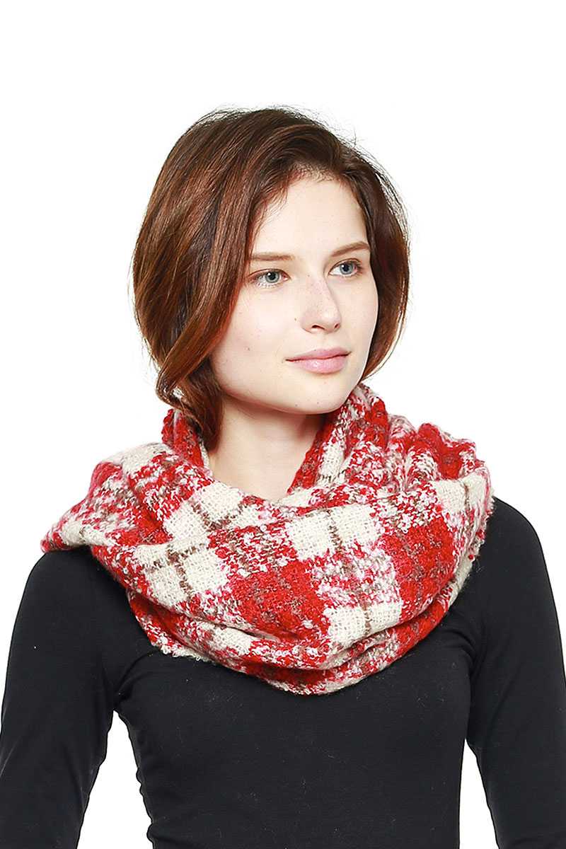 Soft Plaid Infinity Scarf - Absolute Fashion 2020