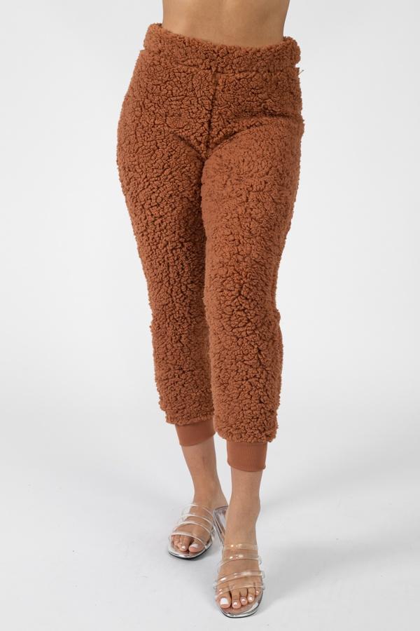 Faux Fur Cropped Top & Elasticized Pants - Absolute Fashion 2020
