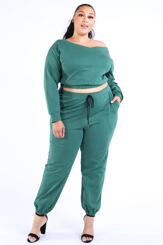 Casual Crop Jogger Set - Absolute Fashion 2020