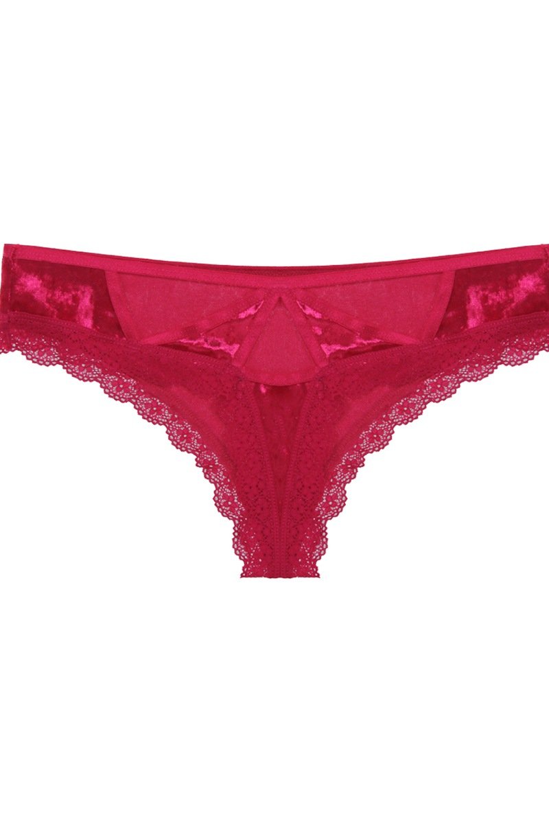 Cut Out Back Velvet Thong - Absolute Fashion 2020