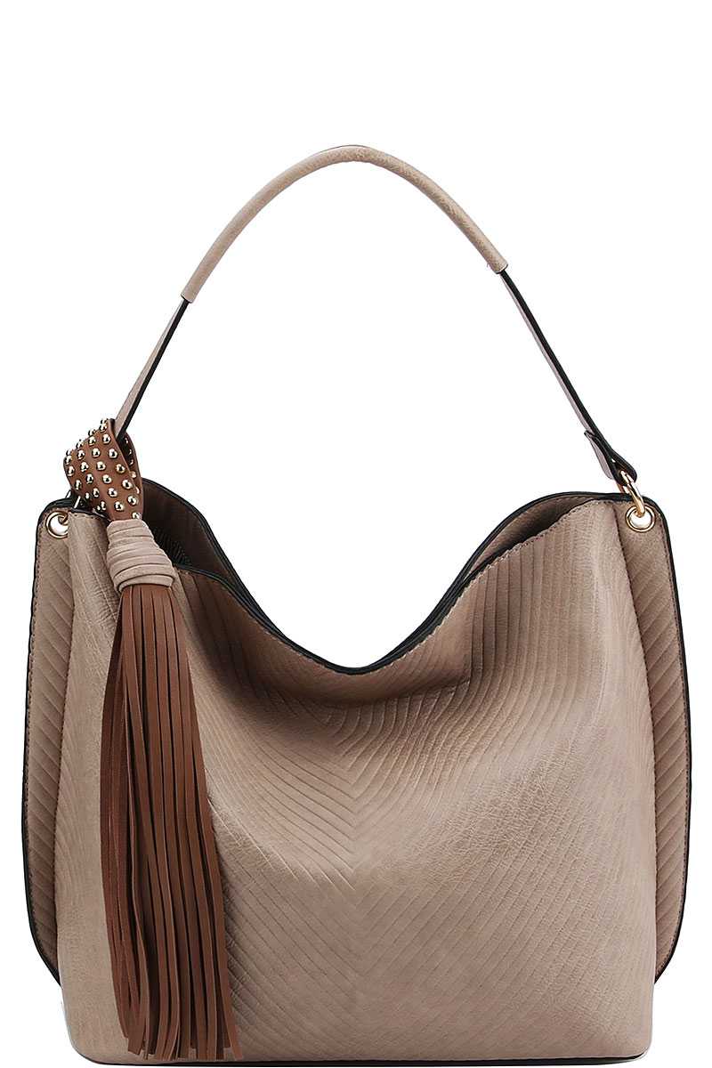 Trendy Chic Tassel Satchel With Long Strap - Absolute Fashion 2020