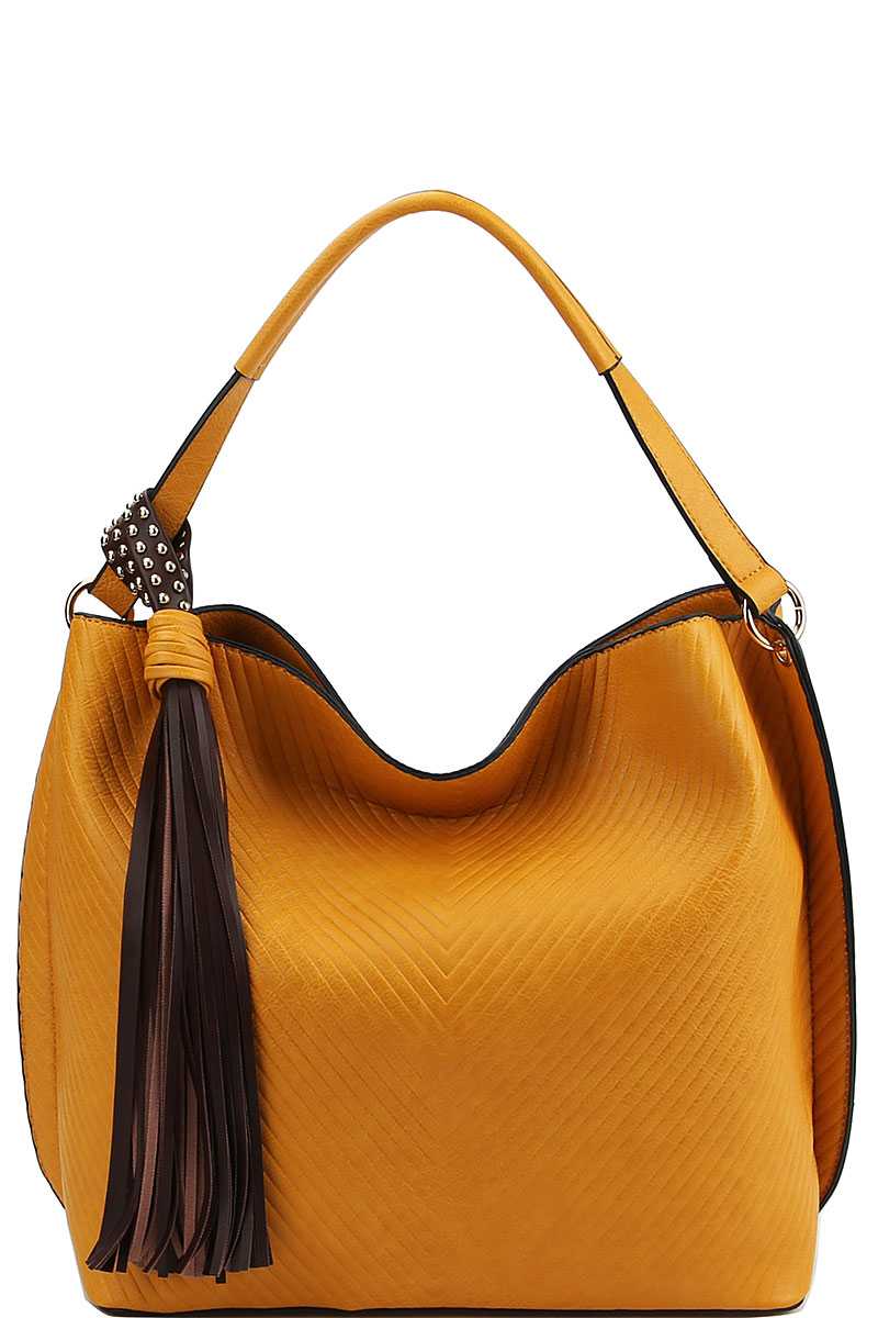 Trendy Chic Tassel Satchel With Long Strap - Absolute Fashion 2020