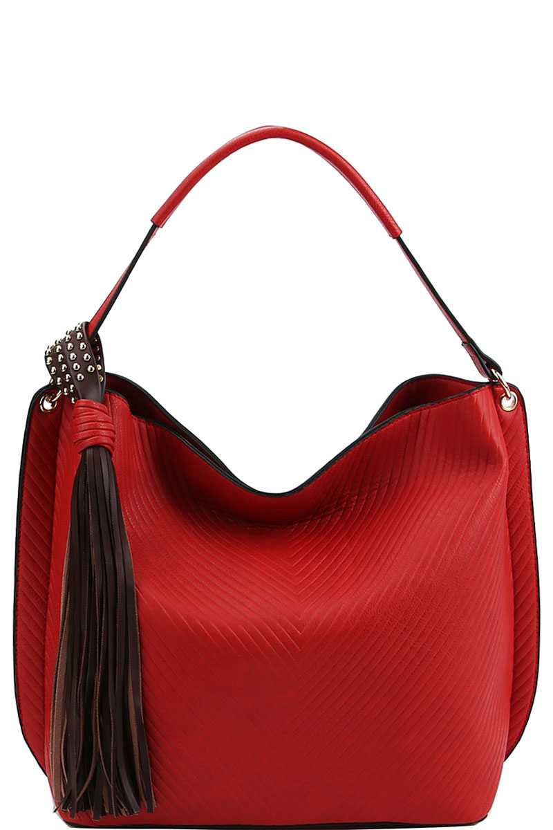 Trendy Chic Tassel Satchel With Long Strap - Absolute Fashion 2020