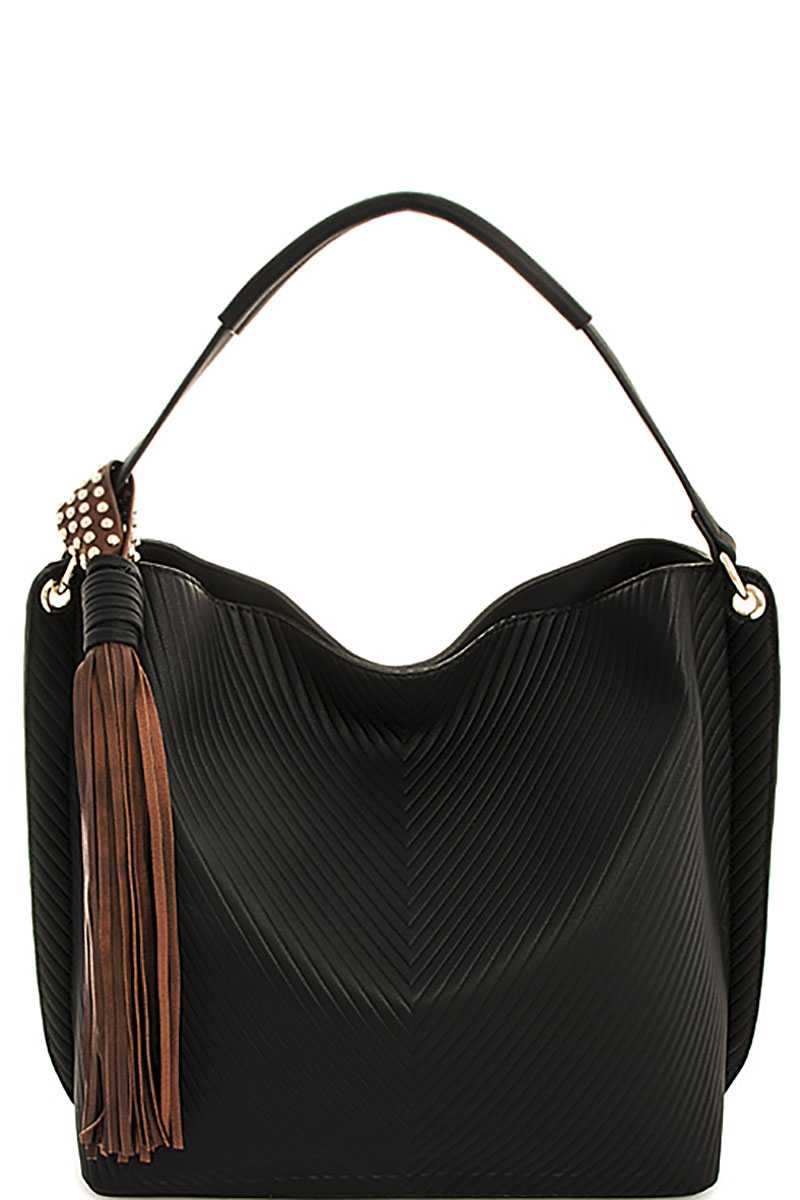 Trendy Chic Tassel Satchel With Long Strap - Absolute Fashion 2020