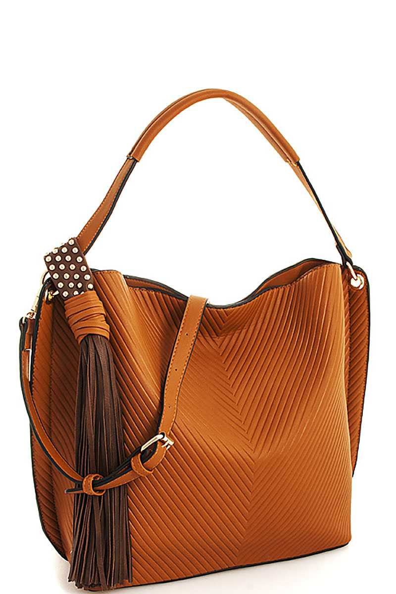 Trendy Chic Tassel Satchel With Long Strap - Absolute Fashion 2020