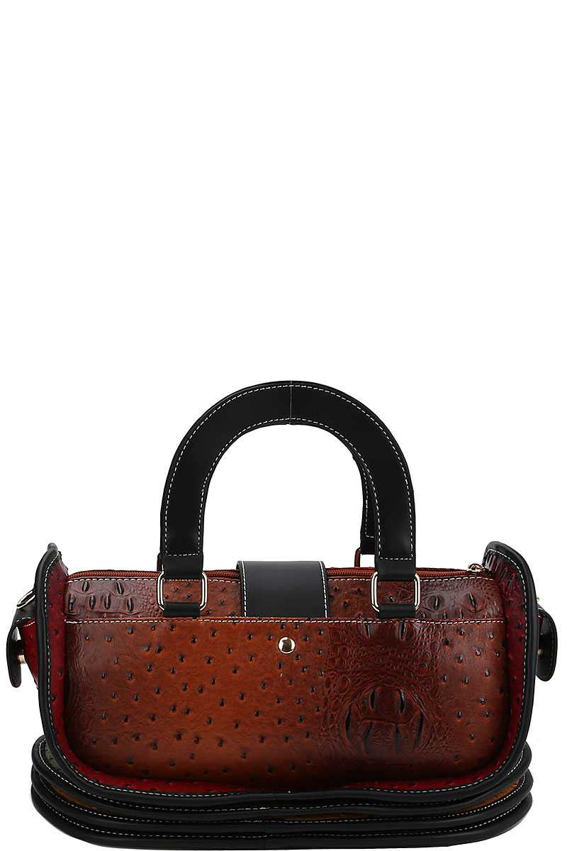 Buckle Accent Stylish Cute Satchel With Long Strap - Absolute Fashion 2020