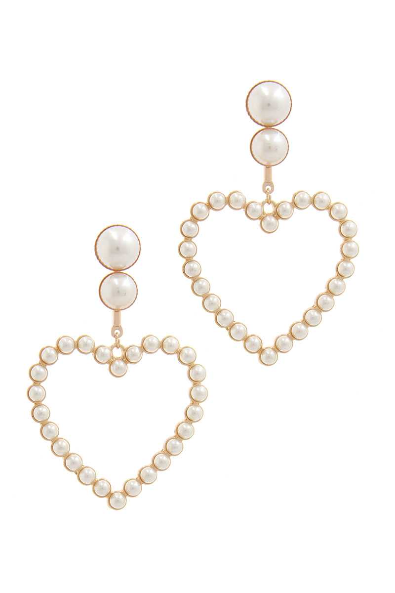 Heart Shape Post Drop Earring - Absolute Fashion 2020