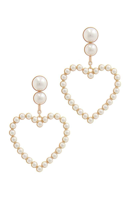 Heart Shape Post Drop Earring - Absolute Fashion 2020