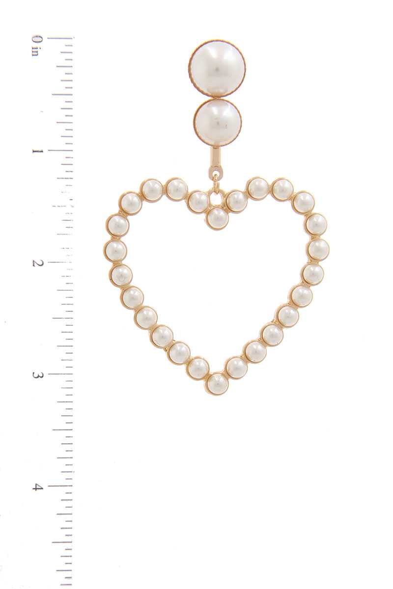 Heart Shape Post Drop Earring - Absolute Fashion 2020