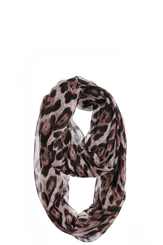 Chiffon Soft Leopard Infinity Scarf - Absolute Fashion 2020