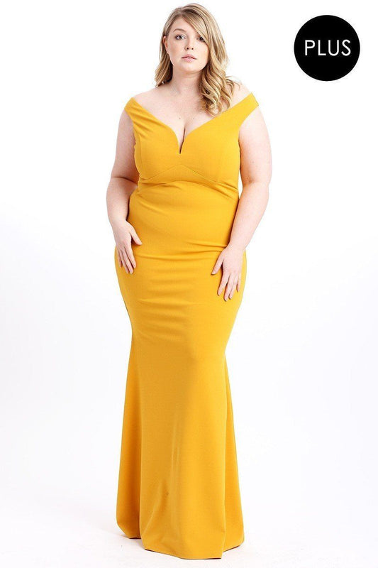 Techno Crepe Stretch Off The Shoulder Dress - Absolute Fashion 2020