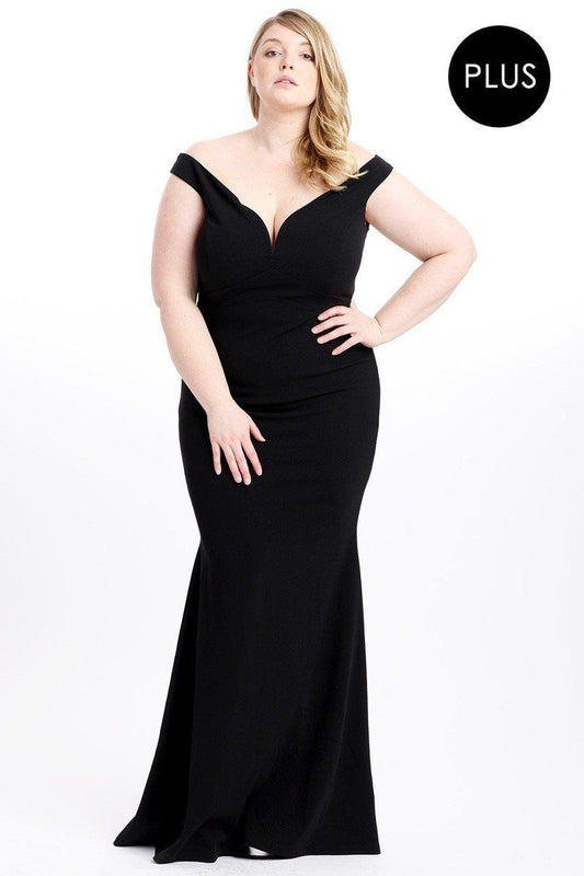 Techno Crepe Stretch Off The Shoulder Dress - Absolute Fashion 2020
