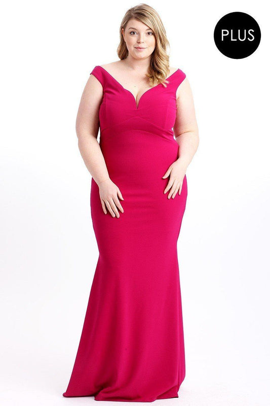Techno Crepe Stretch Off The Shoulder Dress - Absolute Fashion 2020
