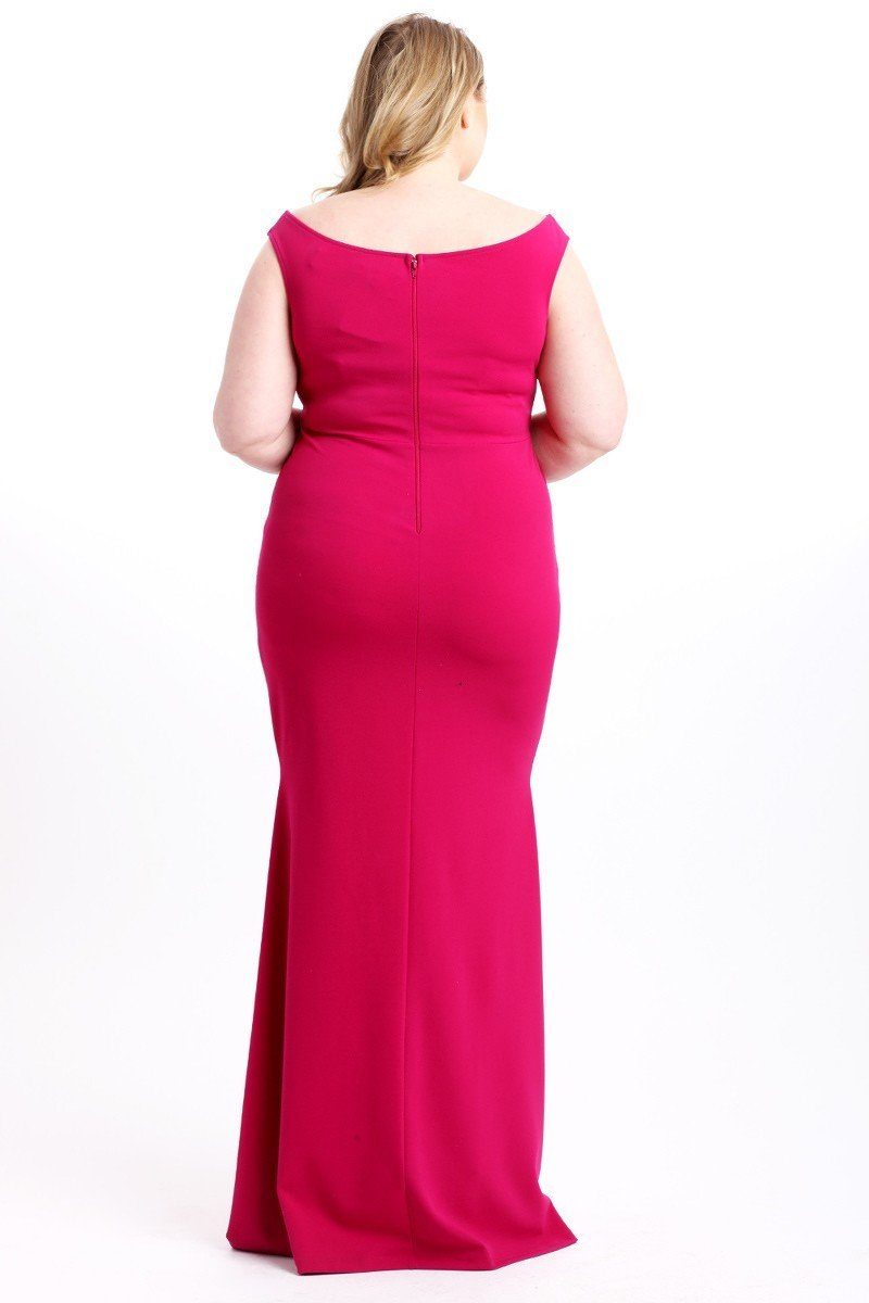 Techno Crepe Stretch Off The Shoulder Dress - Absolute Fashion 2020