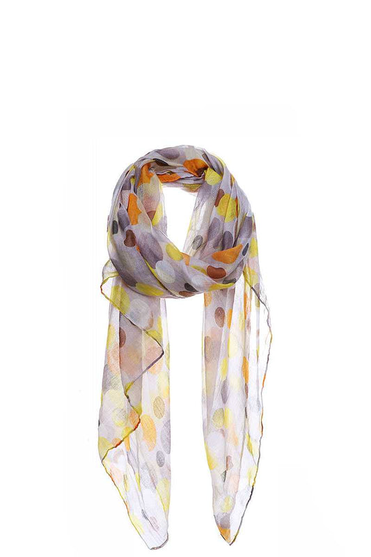 Stylish Chiffon Multi Dots Print Scarf - Absolute Fashion 2020