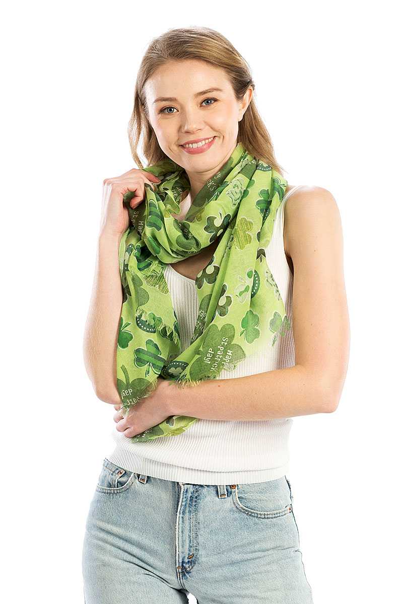 Fashion Chiffon Clover Print Scarf - Absolute Fashion 2020