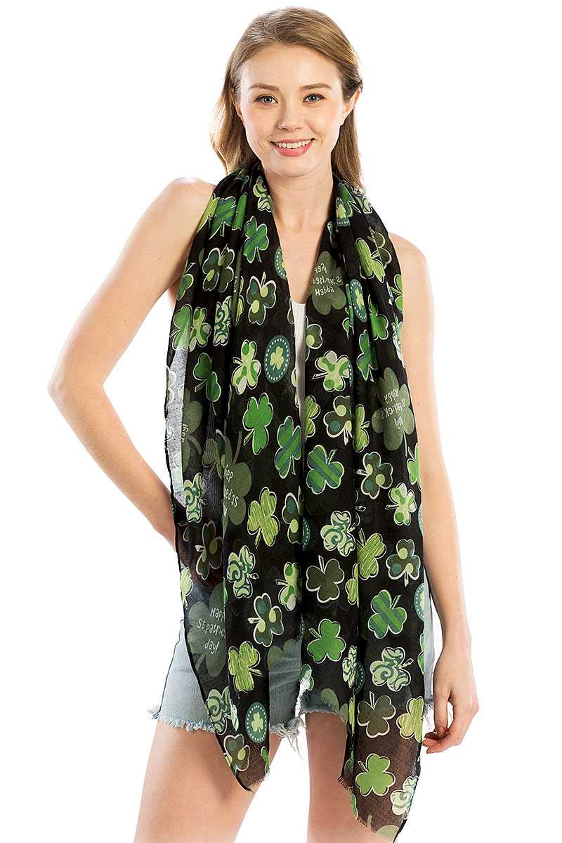 Fashion Chiffon Clover Print Scarf - Absolute Fashion 2020