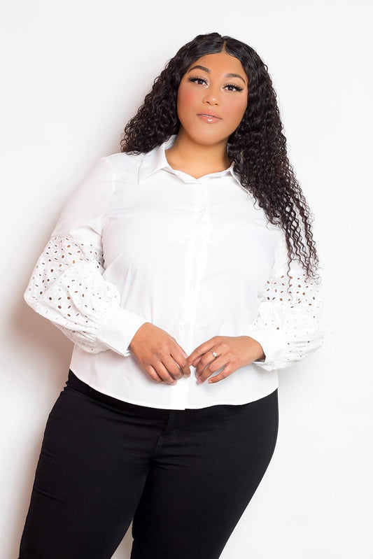 Blouse With Punched Sleeves - Absolute Fashion 2020