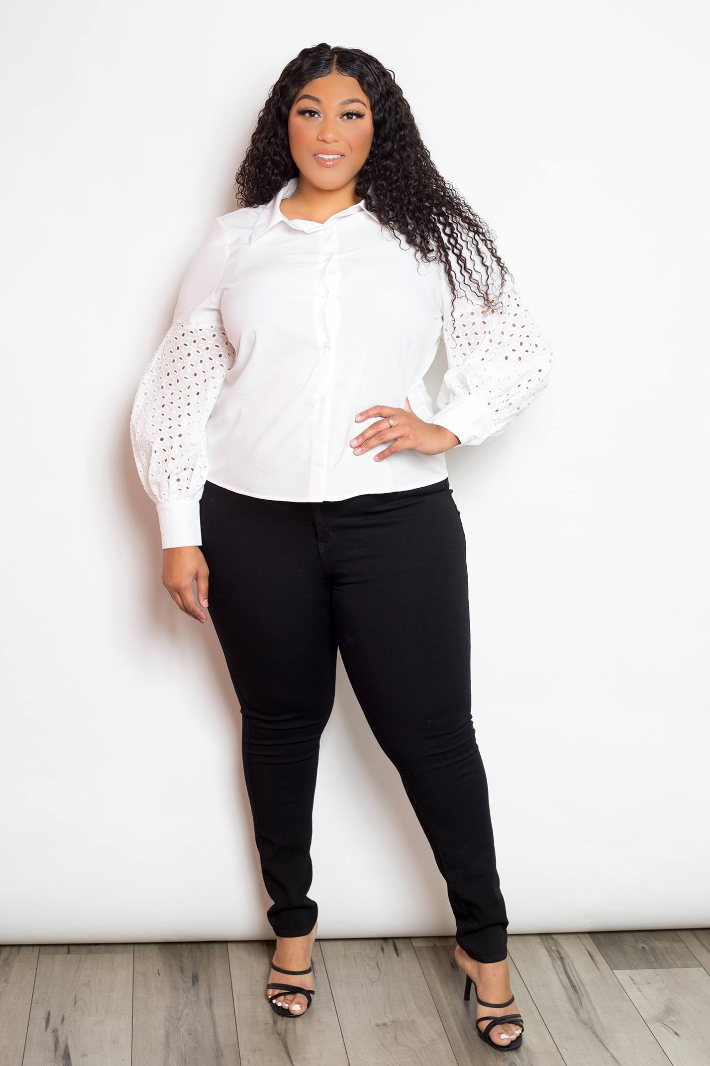 Blouse With Punched Sleeves - Absolute Fashion 2020