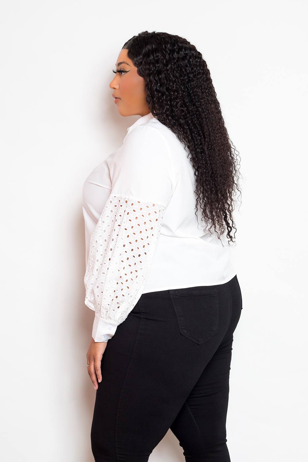 Blouse With Punched Sleeves - Absolute Fashion 2020