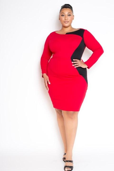 Colorblock Bodycon Dress - Absolute Fashion 2020