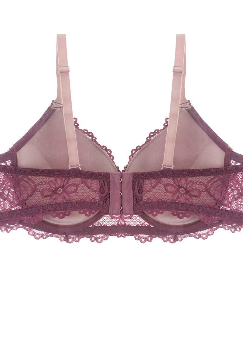Two Tone Floral Lace Push Up Bra - Absolute Fashion 2020