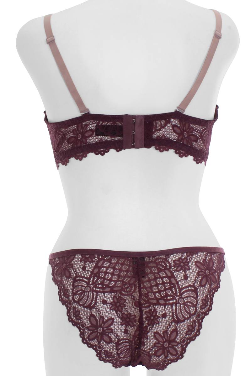 Two Tone Floral Lace Push Up Bra - Absolute Fashion 2020