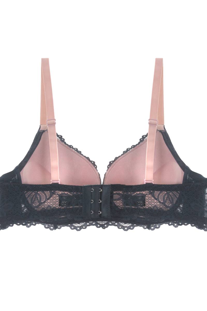 Two Tone Floral Lace Push Up Bra - Absolute Fashion 2020