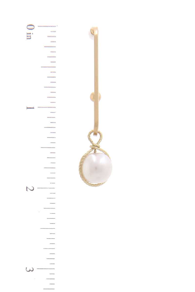 Wire Wrapped Pearl Drop Earring - Absolute Fashion 2020